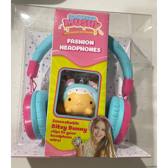 Smooshy Mushy Fashion Headphones With Bitsy Bunny Clip-On Accessory - Picture 2 of 5